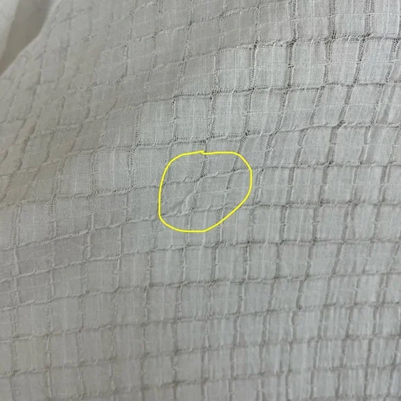 Eileen Fisher Organic Cotton Voile Box Band Collar Shirt - Picture 6 of 9